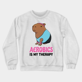 Aerobics is my therapy Capybara Crewneck Sweatshirt